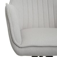 2er-Set drehbare Esszimmerstühle mit Armlehnen Stoff creme-beige