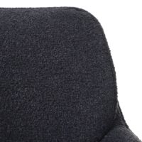 2er-Set Esszimmerstühle drehbar Bouclé Öko-Tex dunkelgrau