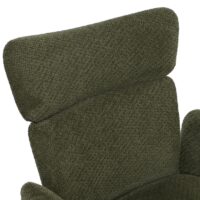 2er-Set drehbare Esszimmerstühle Bouclé Öko-Tex Holz-Optik grün