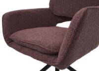 2er-Set drehbare Esszimmerstühle Bouclé Öko-Tex hellbraun