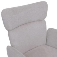 2er-Set Esszimmerstühle drehbar Bouclé Öko-Tex hellgrau