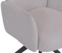 2er-Set Esszimmerstühle drehbar Bouclé Öko-Tex hellgrau