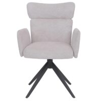 2er-Set Esszimmerstühle drehbar Bouclé Öko-Tex hellgrau