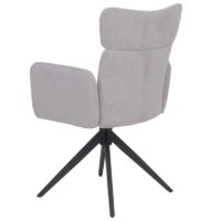 2er-Set Esszimmerstühle drehbar Bouclé Öko-Tex hellgrau