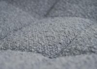 2er-Set Esszimmerstühle Drehbar Bouclé mit Stahlgestell dunkelgrau