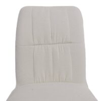 2er-Set drehbare Esszimmerstühle Chenille Öko-Tex creme