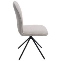 2er-Set drehbare Esszimmerstühle Chenille Öko-Tex creme