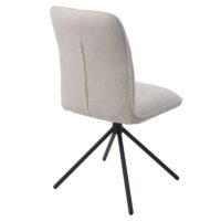2er-Set drehbare Esszimmerstühle Chenille Öko-Tex creme