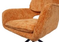 2er-Set drehbare Esszimmerstühle Stoff Chenille ocker-gelb