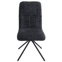 2er-Set Esszimmerstühle drehbar Stoff Chenille Öko-Tex dunkelgrau