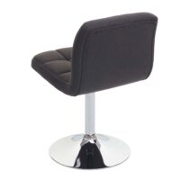 2er-Set Esszimmerstühle drehbar Stoff Chrom dunkelgrau