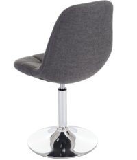 2er-Set Esszimmerstühle drehbar Chrom Textil hellgrau