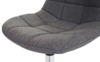 2er-Set Esszimmerstühle drehbar Chrom Textil hellgrau