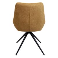 2er-Set drehbare Esszimmerstühle Stoff Metallgestell senfgelb