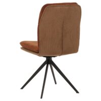 2er-Set Esszimmerstühle drehbar Metall Stoff braun