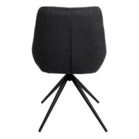 2er-Set drehbare Esszimmerstühle Stoff mit Metallgestell anthrazit