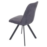 2er-Set drehbare Esszimmerstühle Samt Auto-Position anthrazit