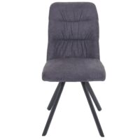 2er-Set drehbare Esszimmerstühle Samt Auto-Position anthrazit