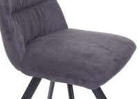 2er-Set drehbare Esszimmerstühle Samt Auto-Position anthrazit