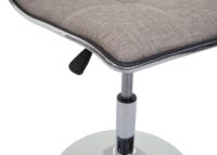 2er-Set Esszimmerstühle höhenverstellbar drehbar Stoff creme-grau