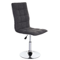 2er-Set Esszimmerstühle höhenverstellbar drehbar Stoff grau