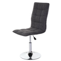 2er-Set Esszimmerstühle höhenverstellbar drehbar Stoff grau