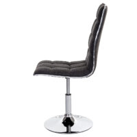 2er-Set Esszimmerstühle höhenverstellbar drehbar Stoff grau