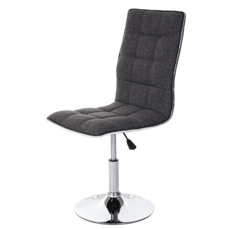 2er-Set Esszimmerstühle höhenverstellbar drehbar Stoff grau