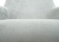 2er-Set Esszimmerstühle drehbar Stoff hellgrau Kunstleder dunkelgrau