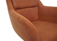 2er-Set drehbare Esszimmerstühle Wildleder-Optik braun