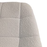 2er-Set Esszimmer Drehstuhl Bouclé Stoff Stahlgestell beige