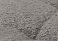 2er-Set Esszimmer Drehstuhl Bouclé Stoff Stahlgestell grau