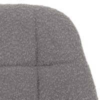 2er-Set Esszimmer Drehstuhl Bouclé Stoff Stahlgestell grau