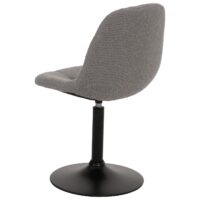 2er-Set Esszimmer Drehstuhl Bouclé Stoff Stahlgestell grau