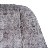 2er-Set Esszimmer Drehstuhl Chenille mit Stahlgestell braun