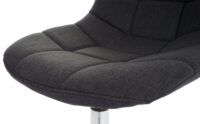 2er-Set Esszimmer Drehstuhl Chrom Textil dunkelgrau