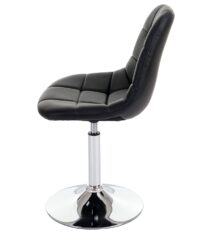 2er-Set Esszimmer Drehstuhl Kunstleder Chromgestell schwarz