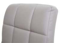 2er-Set Esszimmer Drehstuhl Kunstleder Chrom taupe-grau