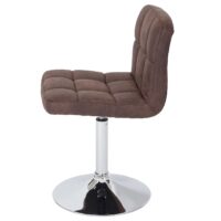 2er-Set Esszimmer Drehstühle Wildlederimitat Chrom vintage braun