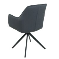 2er-Set Esszimmerstuhl drehbar mit Armlehnen Stoff anthrazit