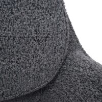 2er-Set Esszimmerstuhl drehbar Bouclé-Stoff Öko-Tex grau