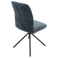 2er-Set Esszimmerstuhl drehbar Chenille Öko-Tex blau-grün