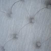 2er-Set Esszimmer Polsterstuhl Chesterfield Stoff hellgrau