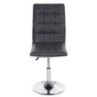 2er-Set Esszimmerstuhl höhenverstellbar drehbar Kunstleder grau