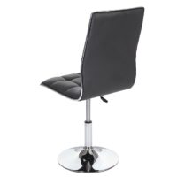 2er-Set Esszimmerstuhl höhenverstellbar drehbar Kunstleder grau