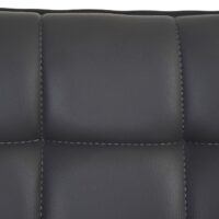 2er-Set Esszimmerstuhl höhenverstellbar drehbar Kunstleder grau