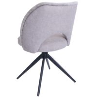 2er-Set Esszimmerstuhl drehbar Polsterstuhl Stoff Öko-Tex hellgrau