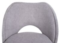 2er-Set Esszimmerstuhl drehbar Polsterstuhl Stoff Öko-Tex hellgrau