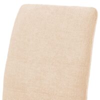 2er-Set Esszimmerstühle Edelstahl Chenille Öko-Tex creme