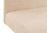 2er-Set Esszimmerstühle Edelstahl Chenille Öko-Tex creme